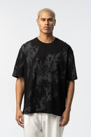 Graffiti Style Kabartma Baskılı ve Nakışlı Oversize T-Shirt