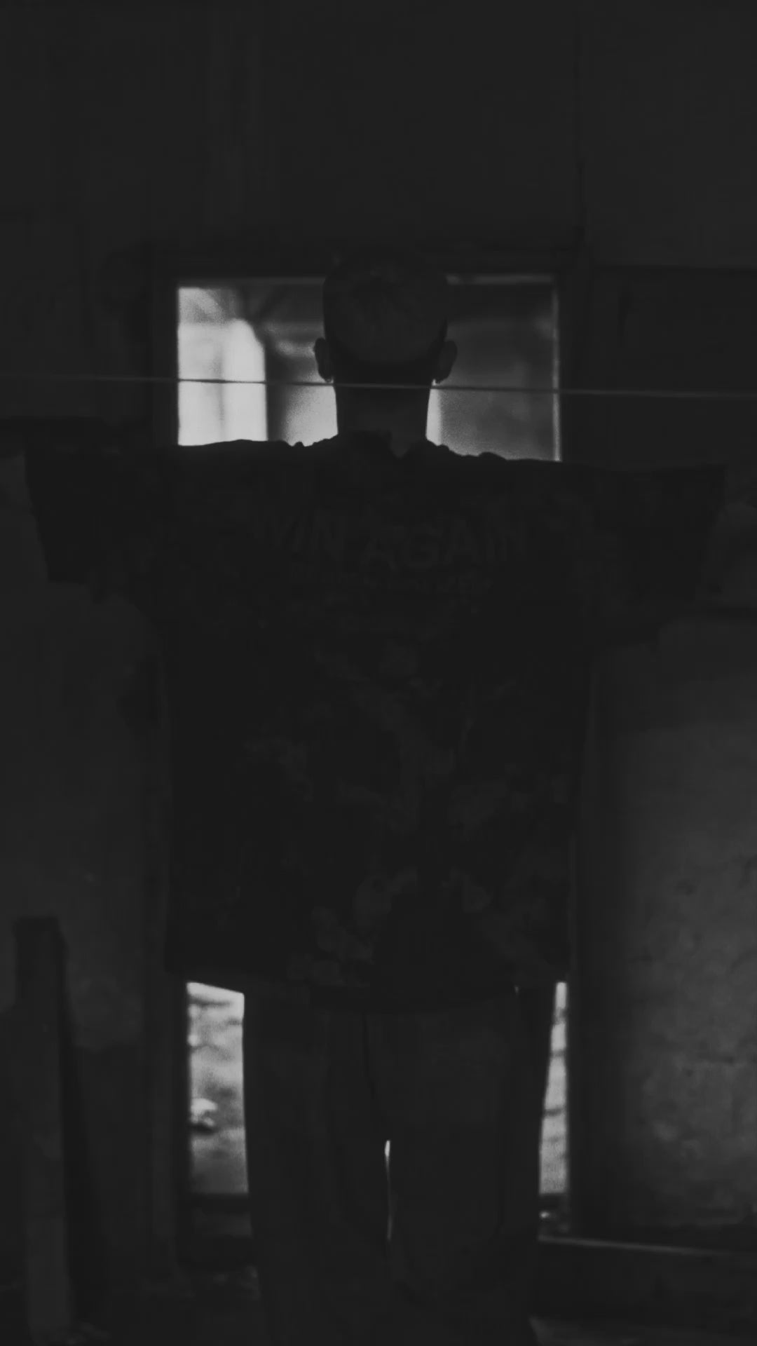 POLIZEI Özel desenli, Kabartma baskılı, Oversize, T-Shirt (Siyah)